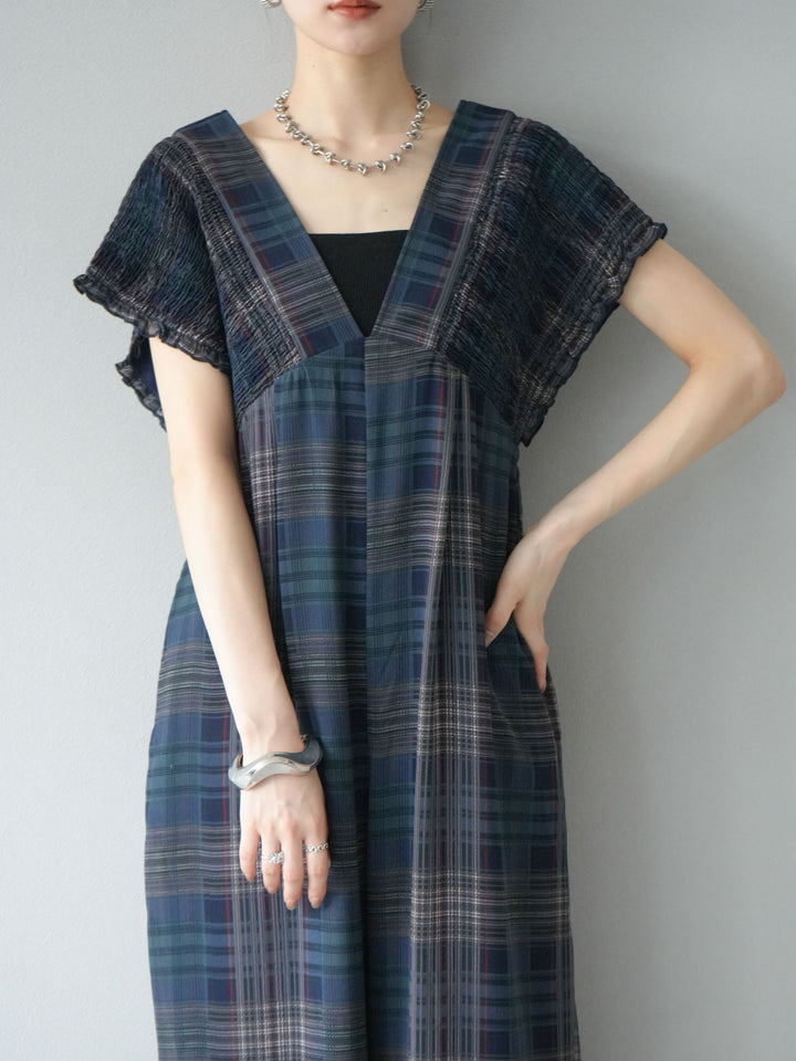 [SET]シアーチェックシャーリングサロペット+シアーチェックシャーリングサロペット(2set)