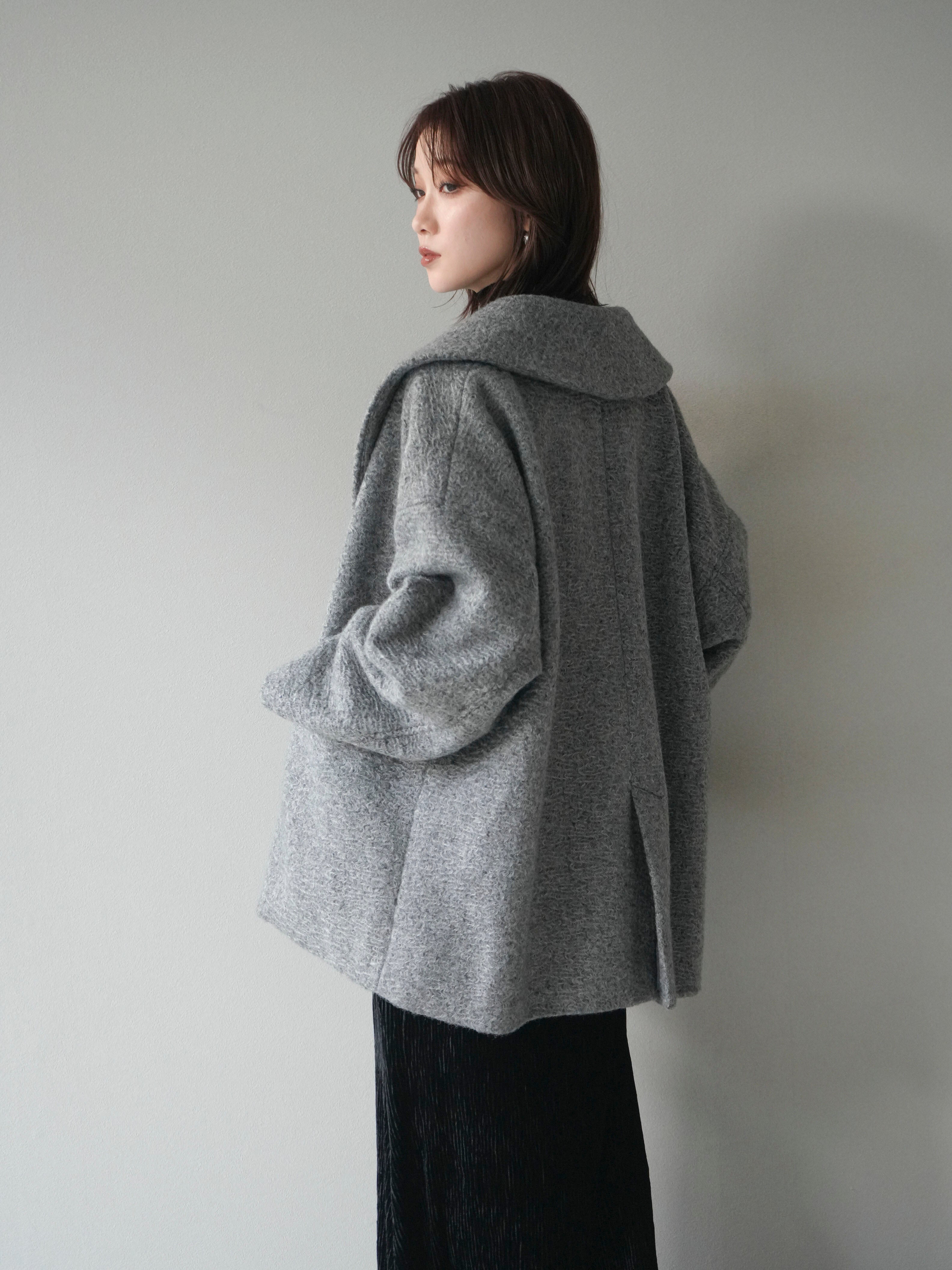 【即日発送】Lumier ロービング襟付きミドルコクーンコート/CHARCOAL 予約]ロービング襟付きミドルコクーンコート/charcoal – Lumier