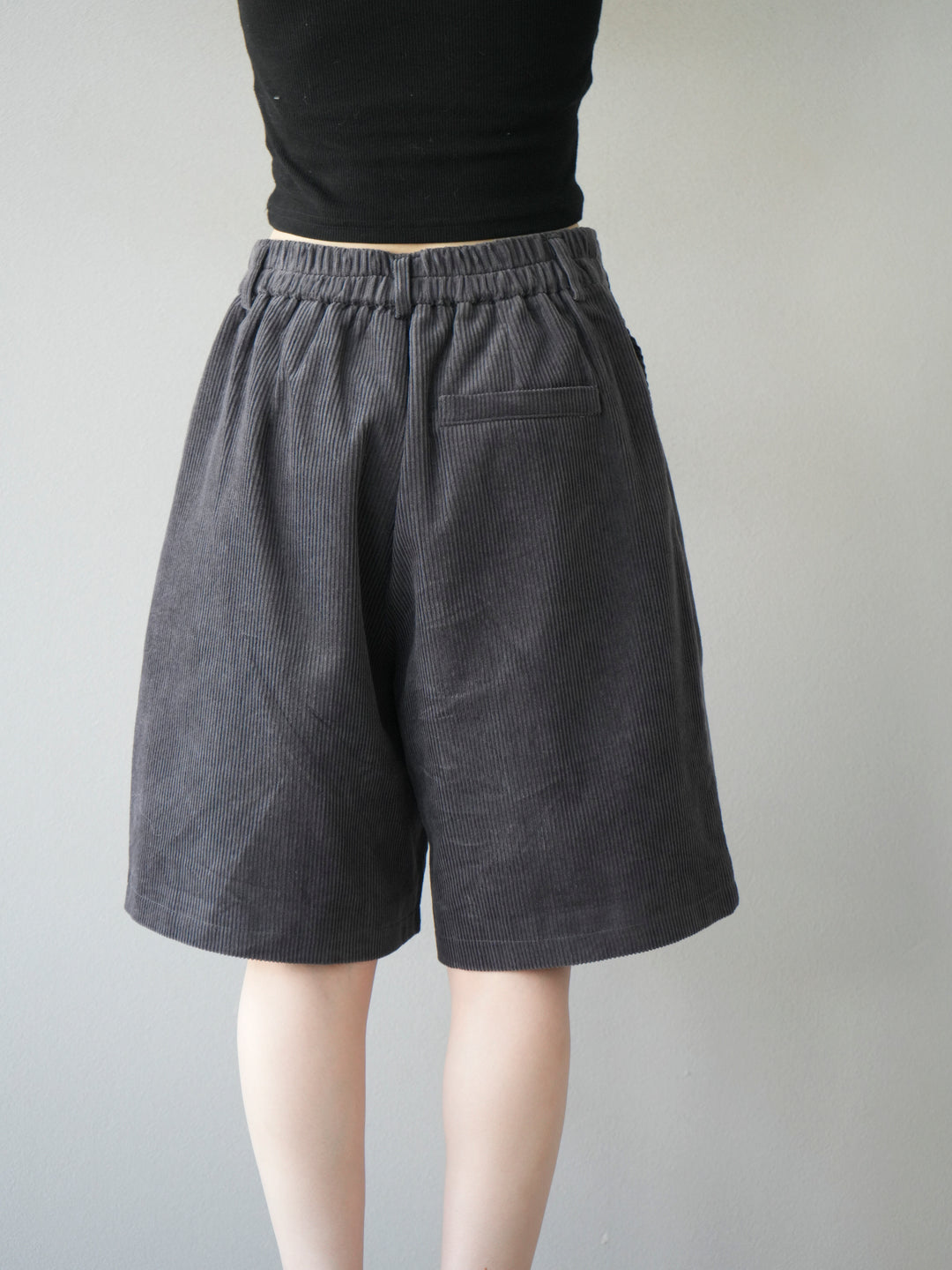 [予約]コーデュロイハーフパンツ/グレー
