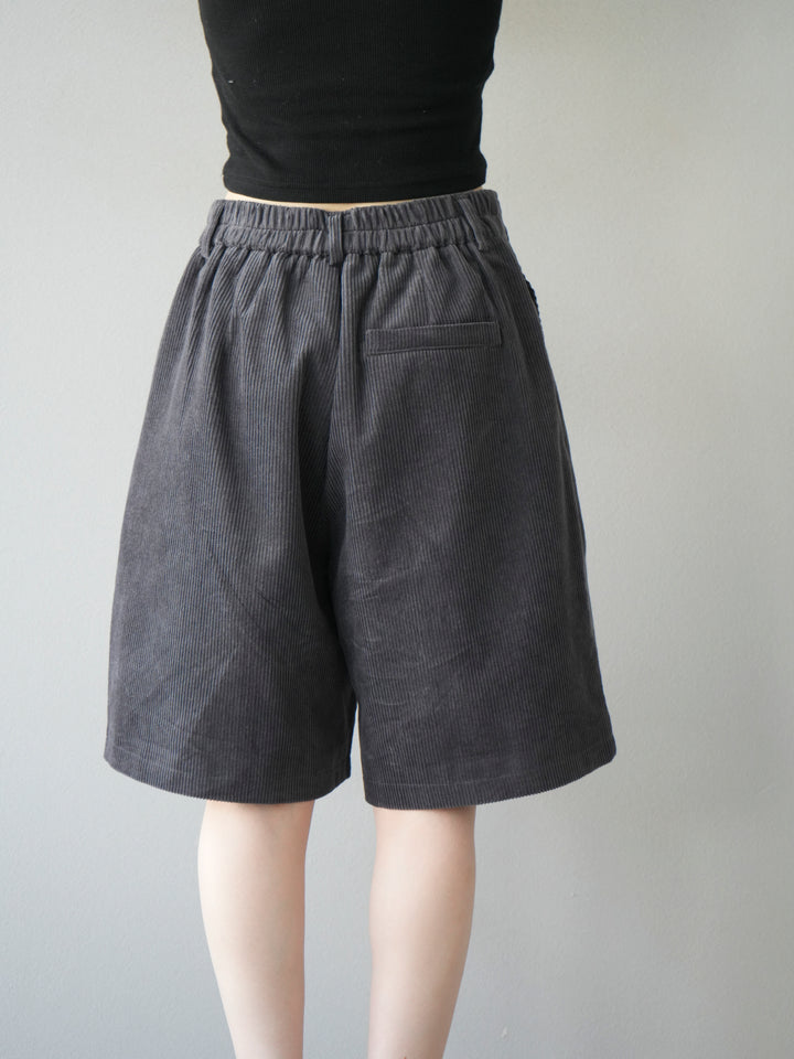 [予約]コーデュロイハーフパンツ/グレー