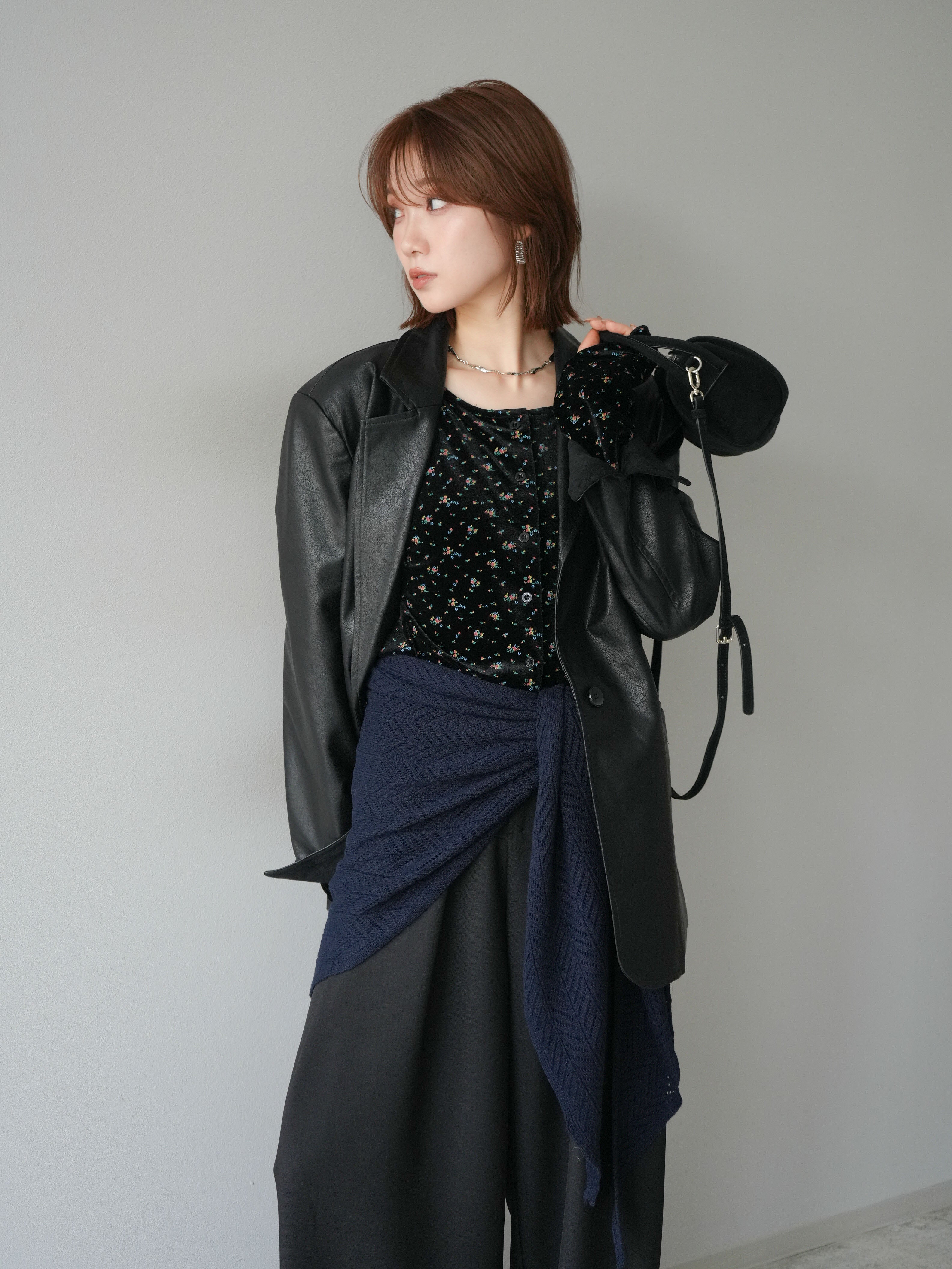 【新品・未使用・タグ付き】Lumier リュミエ　シアー切替テーラードジャケット SET]シアー切替テーラードジャケット+シアー切替テーラードジャケット