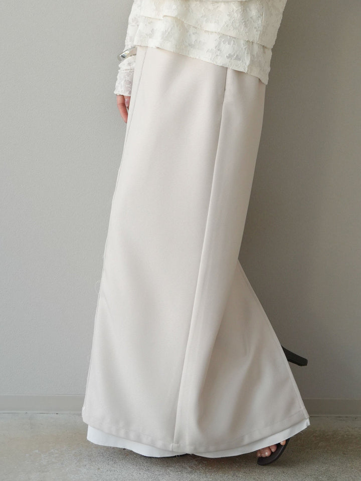 [予約]カットオフレイヤードスカート/アイボリー