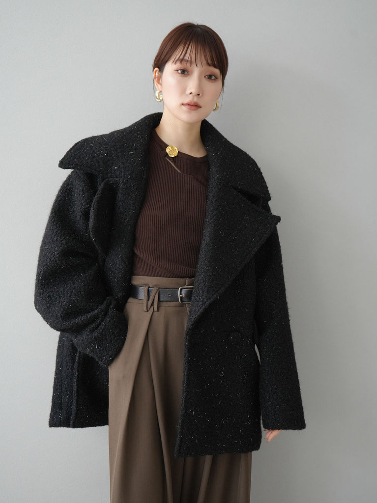 予約]プードルコクーンミドルコート/ブラック – Lumier