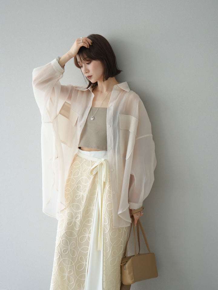 [予約]BIGポケットオーバーシアーシャツ/ホワイト