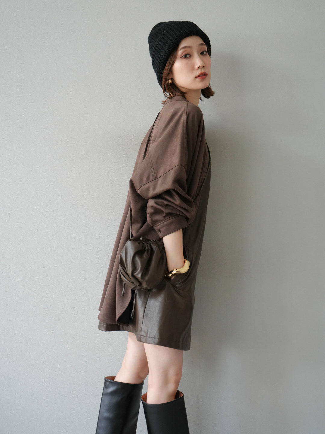 [予約]ニットビーニー/グレー