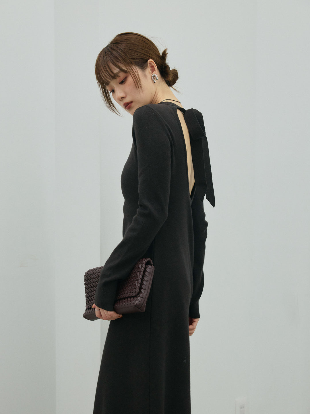 【Allure】[SET]バックオープンニットワンピース+バックオープンニットワンピース(2set)