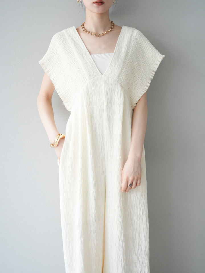 [SET]楊柳シャーリングサロペット+楊柳シャーリングサロペット(2set)