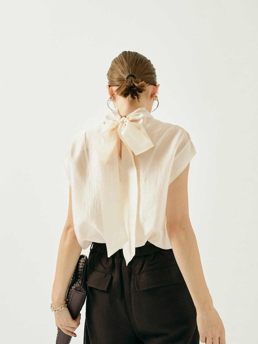 [予約]シャイニーシアーブラウス/アイボリー