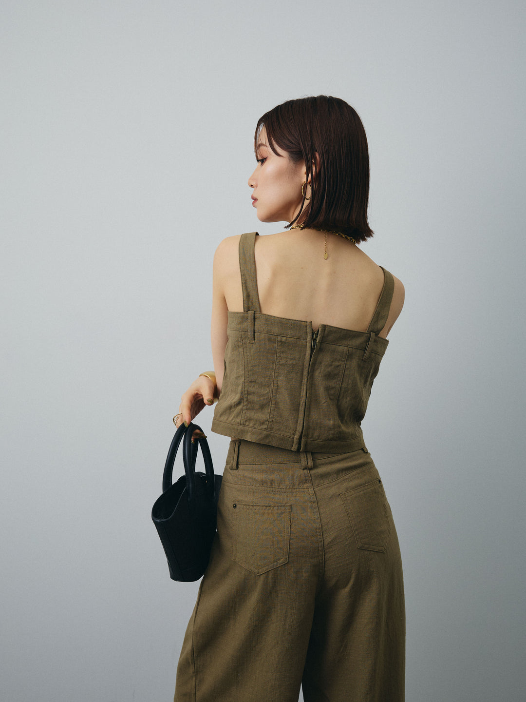 [SET]リネンライクビスチェ＆ワイドパンツSET UP+リネンライクビスチェ＆ワイドパンツSET UP(2set)