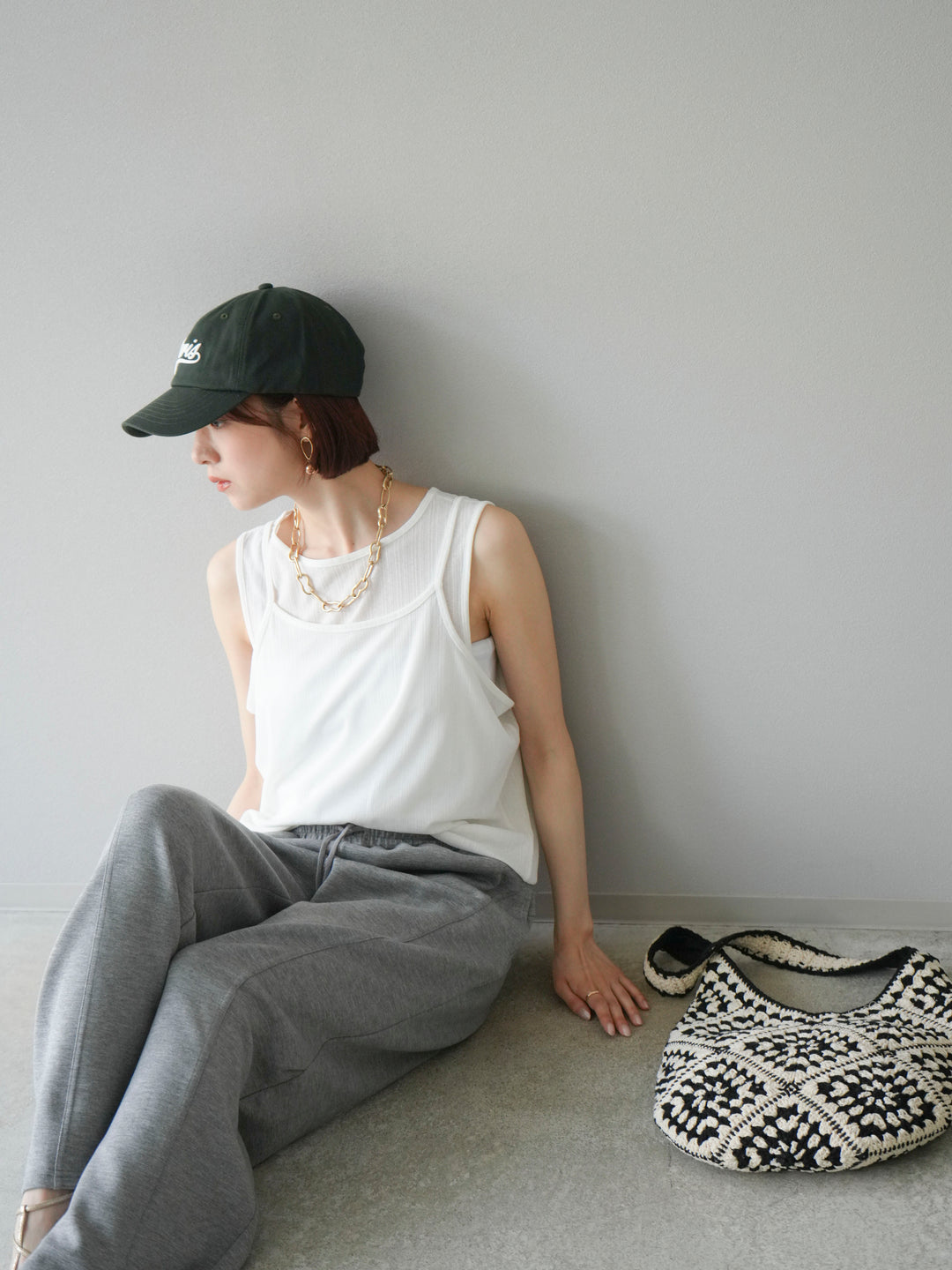 [預訂] Ice Touch 2WAY Design 吊帶背心/白色