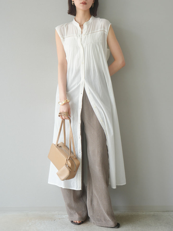 [予約]インド製コットンボイルワンピース/オフ