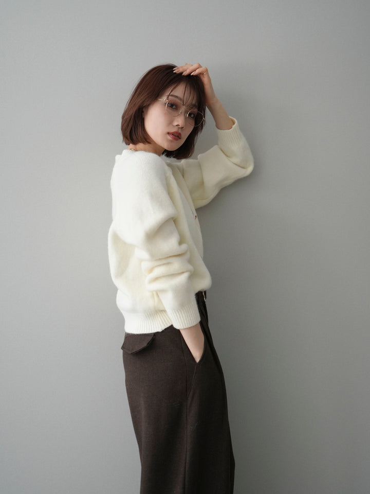 [SET]BIGボタンニットカーディガン+BIGボタンニットカーディガン(2set)