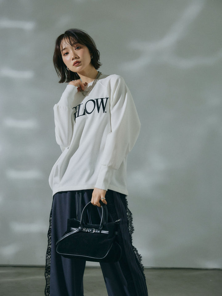 【Allure】[SET]ブークレダンボールロゴ刺繍プルオーバー+ブークレダンボールロゴ刺繍プルオーバー(2set)