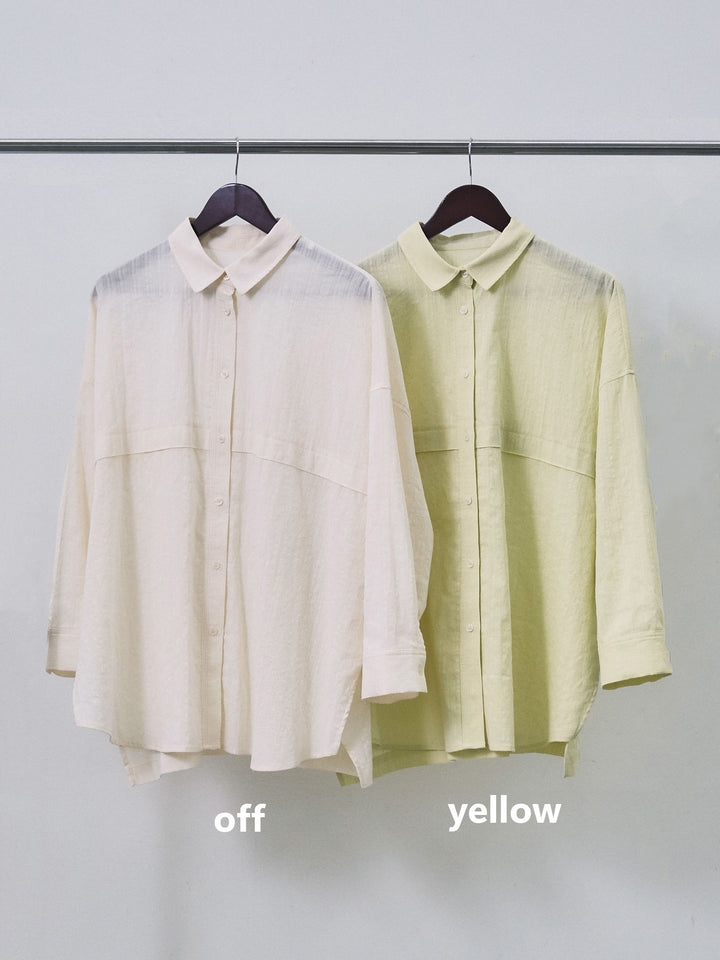 【Allure】[SET]スプリングスラブワイドシャツ+エステルツイルタックワイドパンツ(2set)