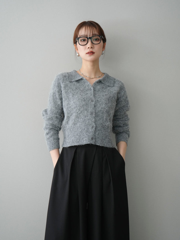 [SET]モヘア衿付きボタンプルオーバー+モヘア衿付きボタンプルオーバー(2set)