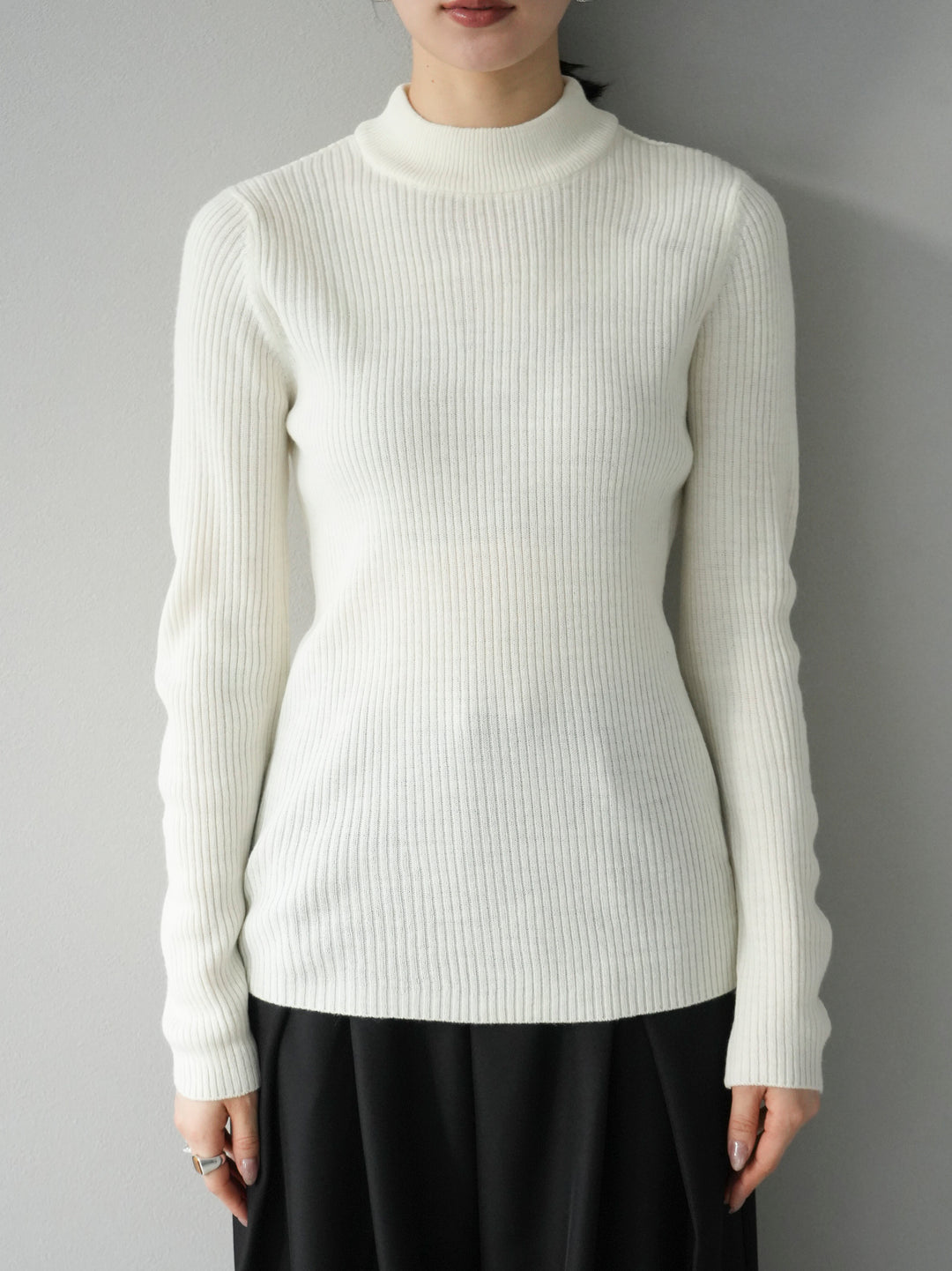 [預訂] 瓶頸羅紋針織上衣/下衣