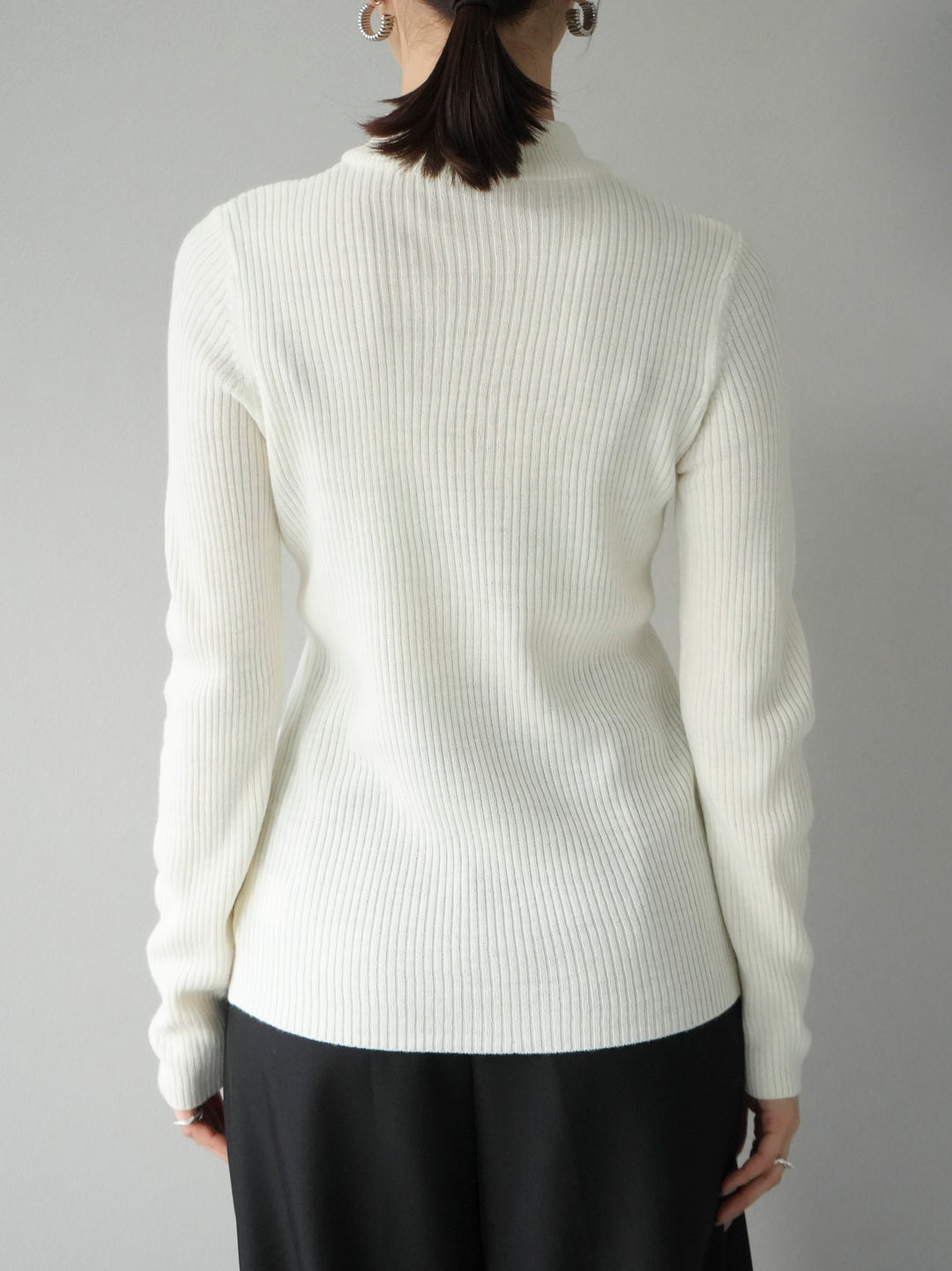 [預訂] 瓶頸羅紋針織上衣/下衣