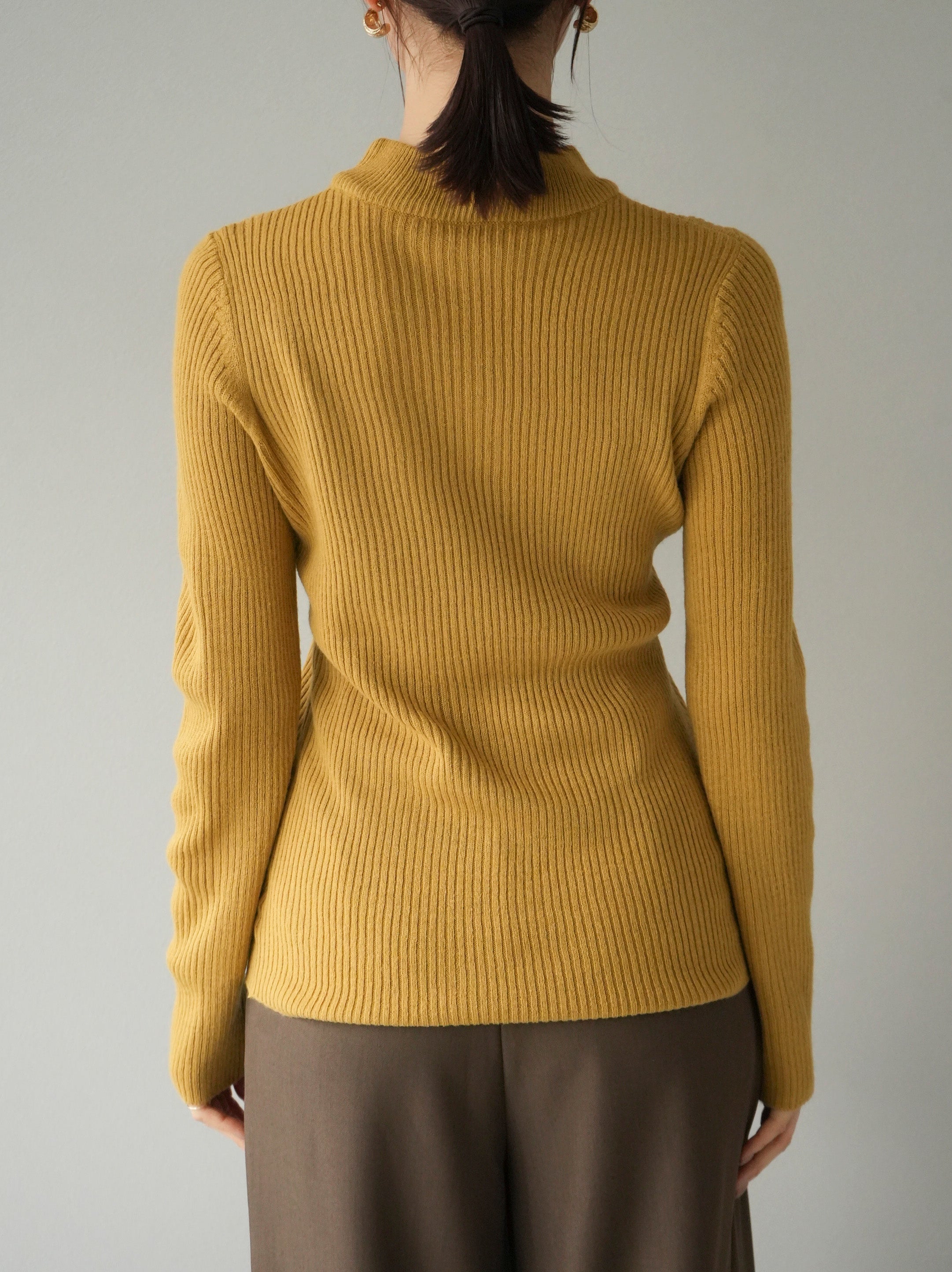 イエロートップス mustard-yellow-recycled-long-