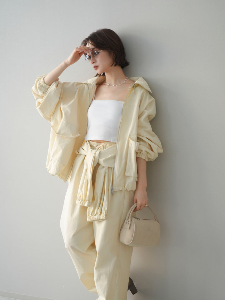 [予約]ビッグポケットコットンナイロンジップブルゾン/ivory