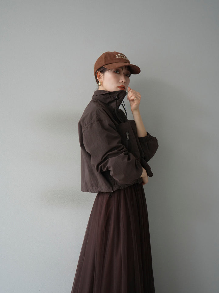 [予約]ポケットデザインショートブルゾン/ブラック