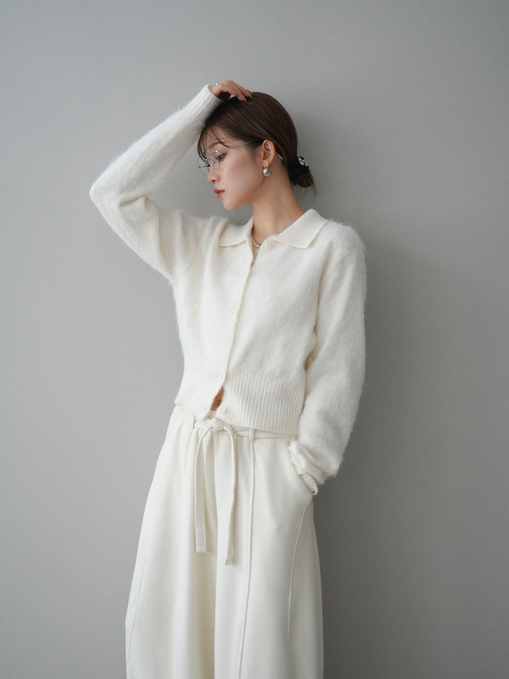 [予約]モヘア衿付きボタンプルオーバー/off