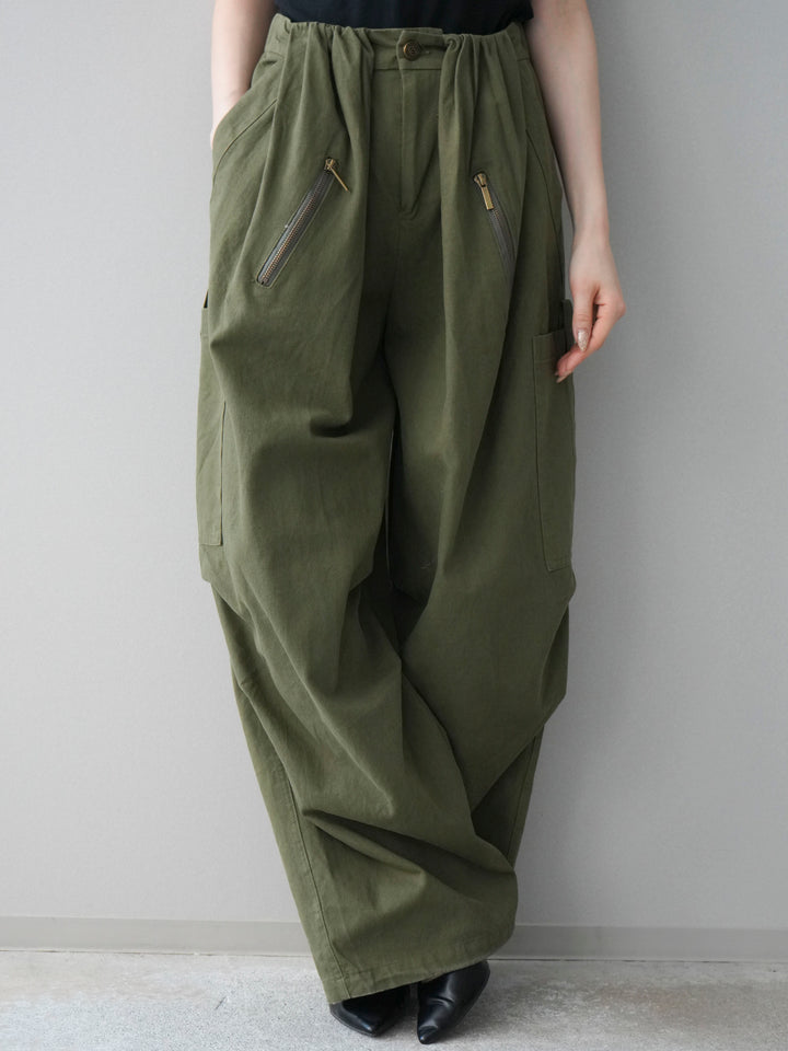 [予約]コットンタックループパンツ/khaki