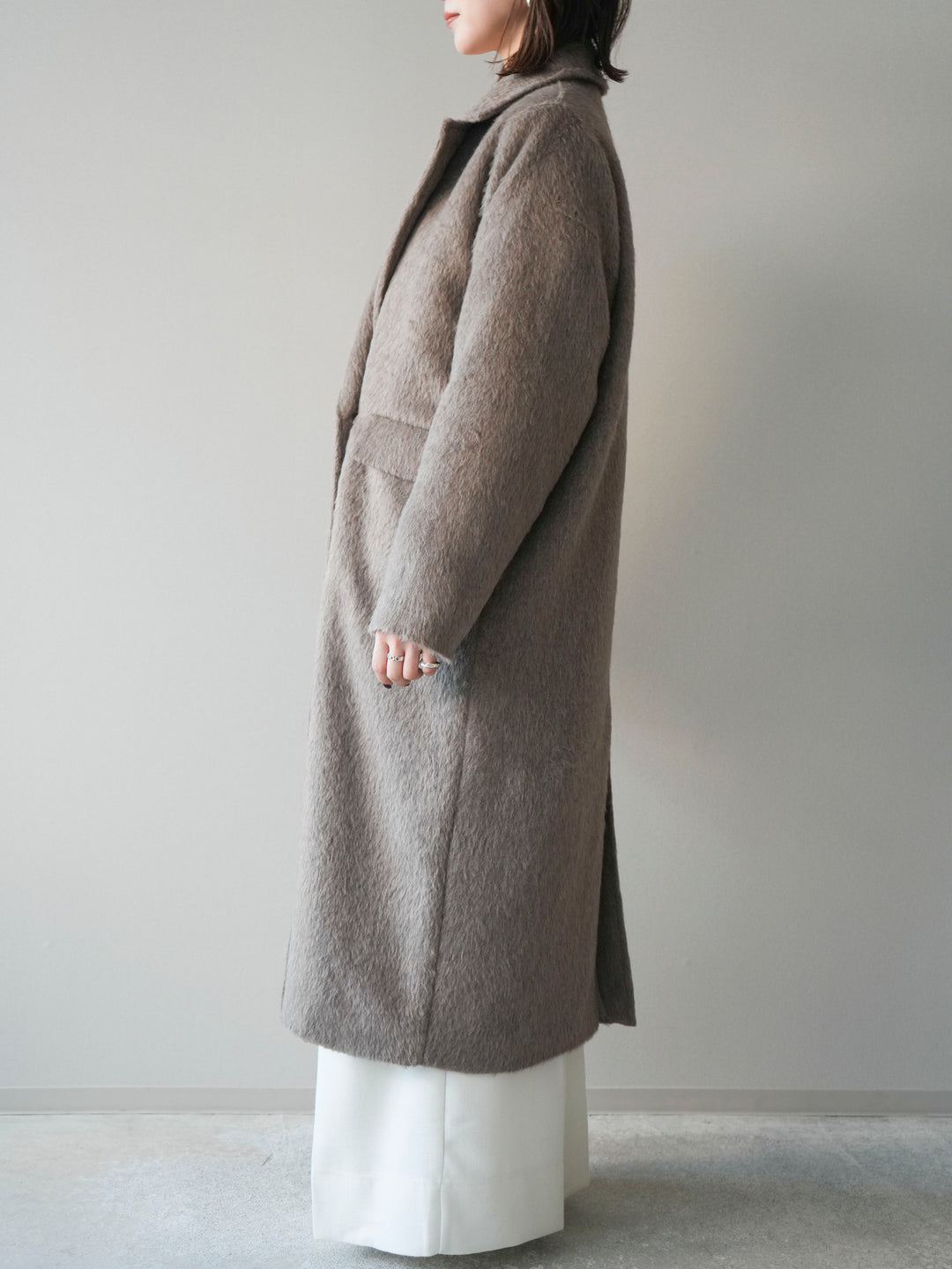 [予約]ソフトシャギーチェスターコート/beige