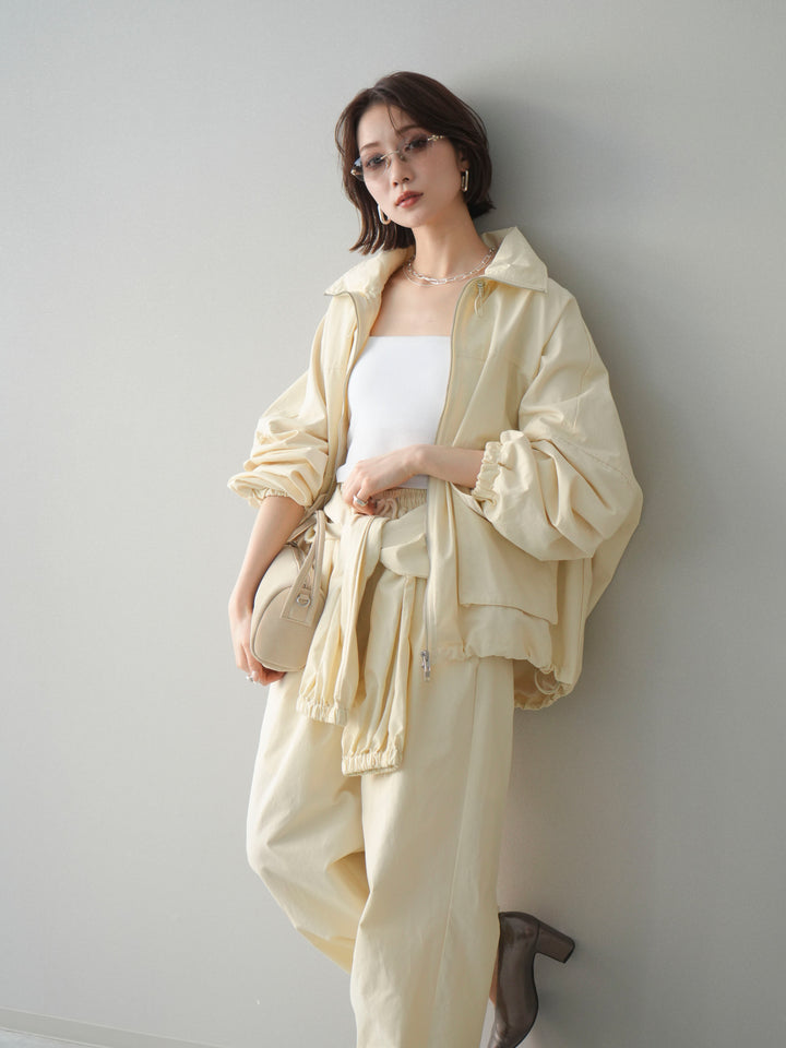 [予約]ビッグポケットコットンナイロンジップブルゾン/ivory