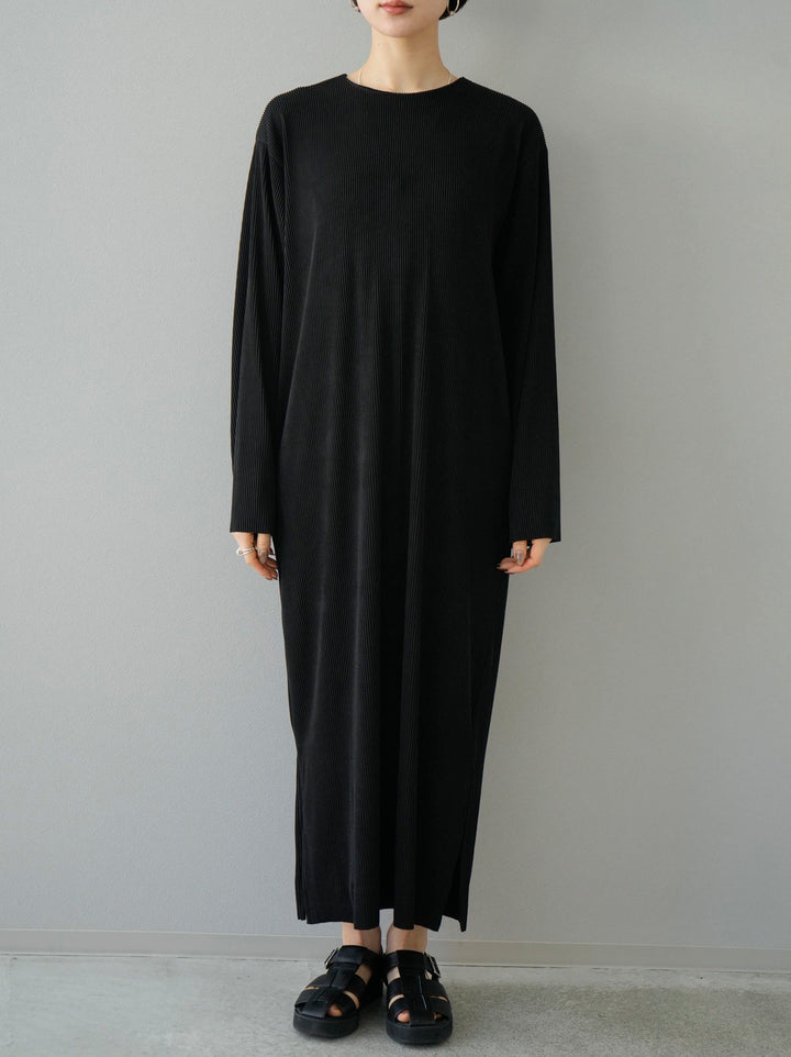 【預訂】配色條紋窄裙/黑色