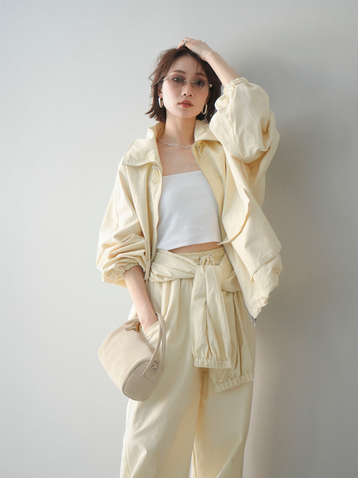 [予約]ビッグポケットコットンナイロンジップブルゾン/ivory