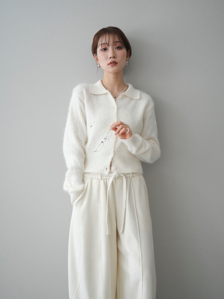 [予約]モヘア衿付きボタンプルオーバー/off