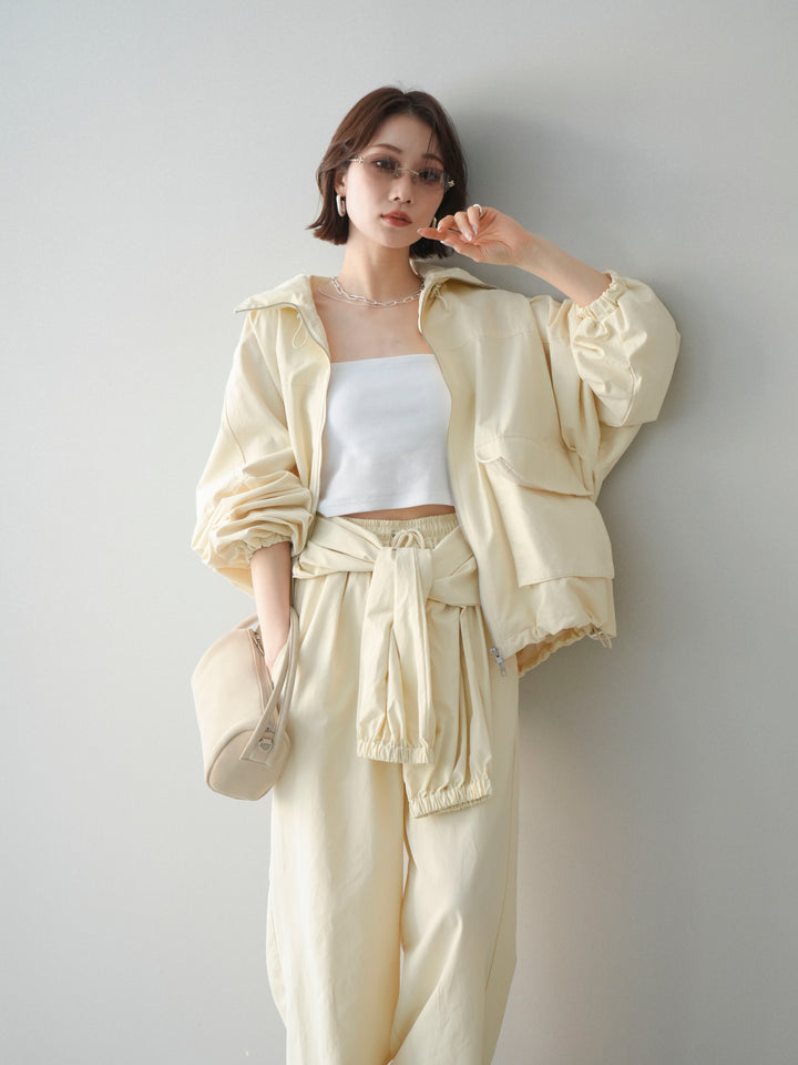 [予約]ビッグポケットコットンナイロンジップブルゾン/ivory