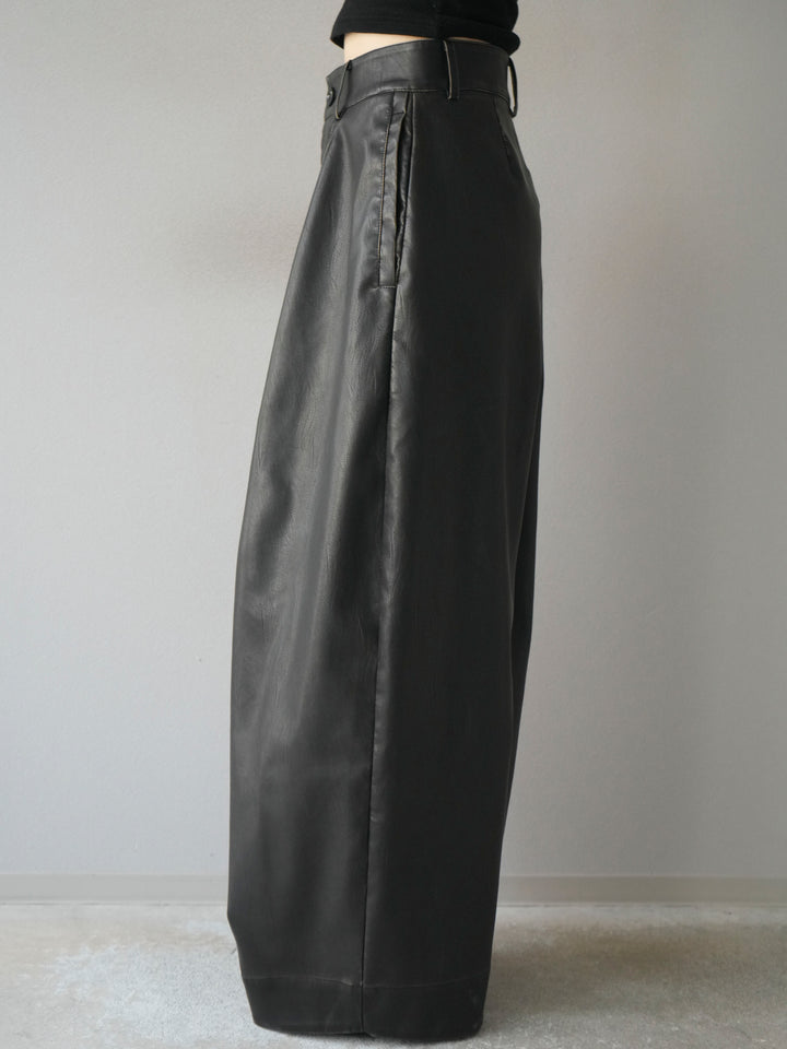[予約]ヴィンテージレザーバギーパンツ/gray