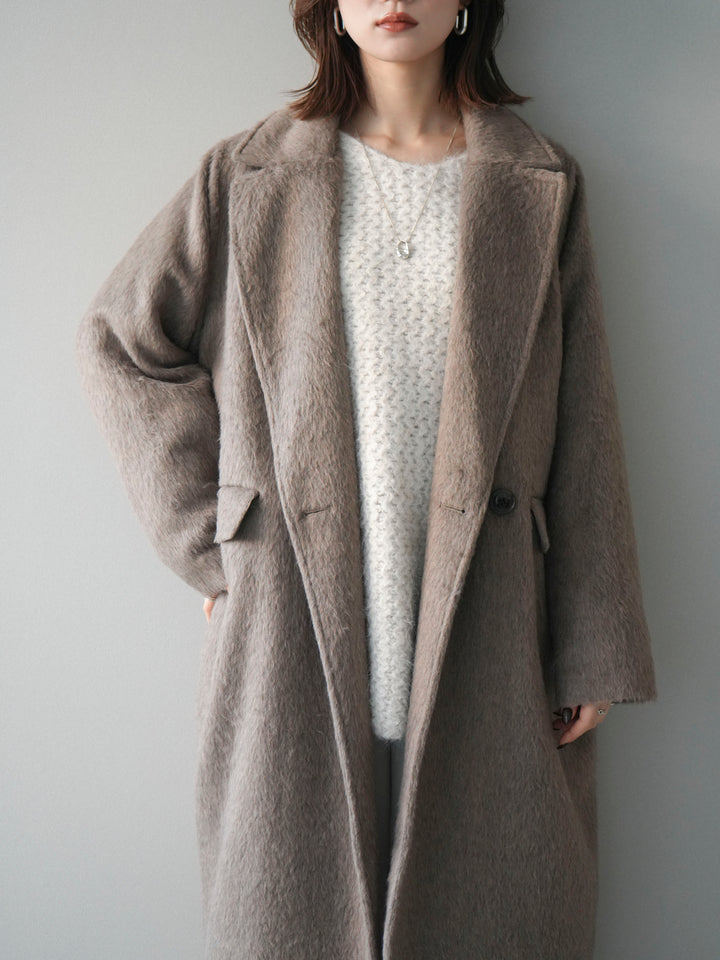 [予約]ソフトシャギーチェスターコート/beige