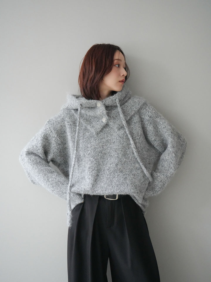 [SET]バラクラバSETニットプルオーバー+ベルトループデザインワイドパンツ(2set)