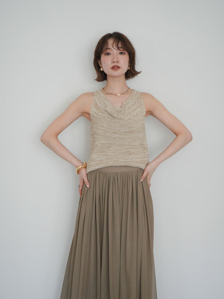 [予約]メランジニットアメスリトップス/beige