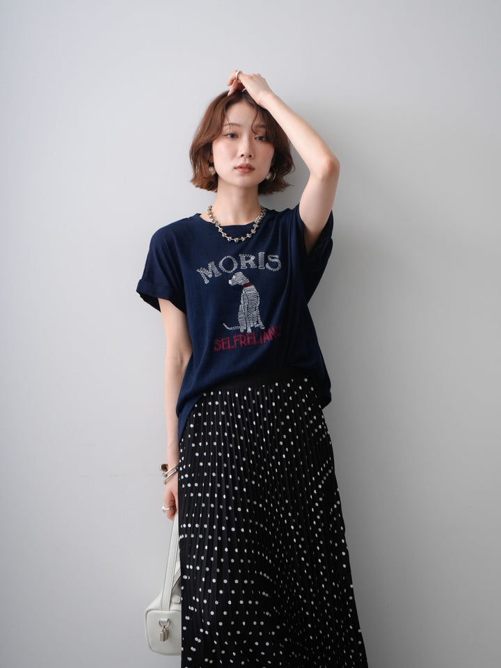 [SET]ドッグエンブロイダリーTEE+ドッグエンブロイダリーTEE(2set)