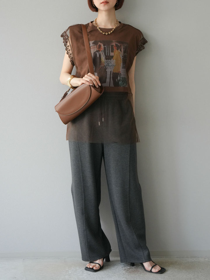 [預購] Light Punch Curve 褲子/炭灰色