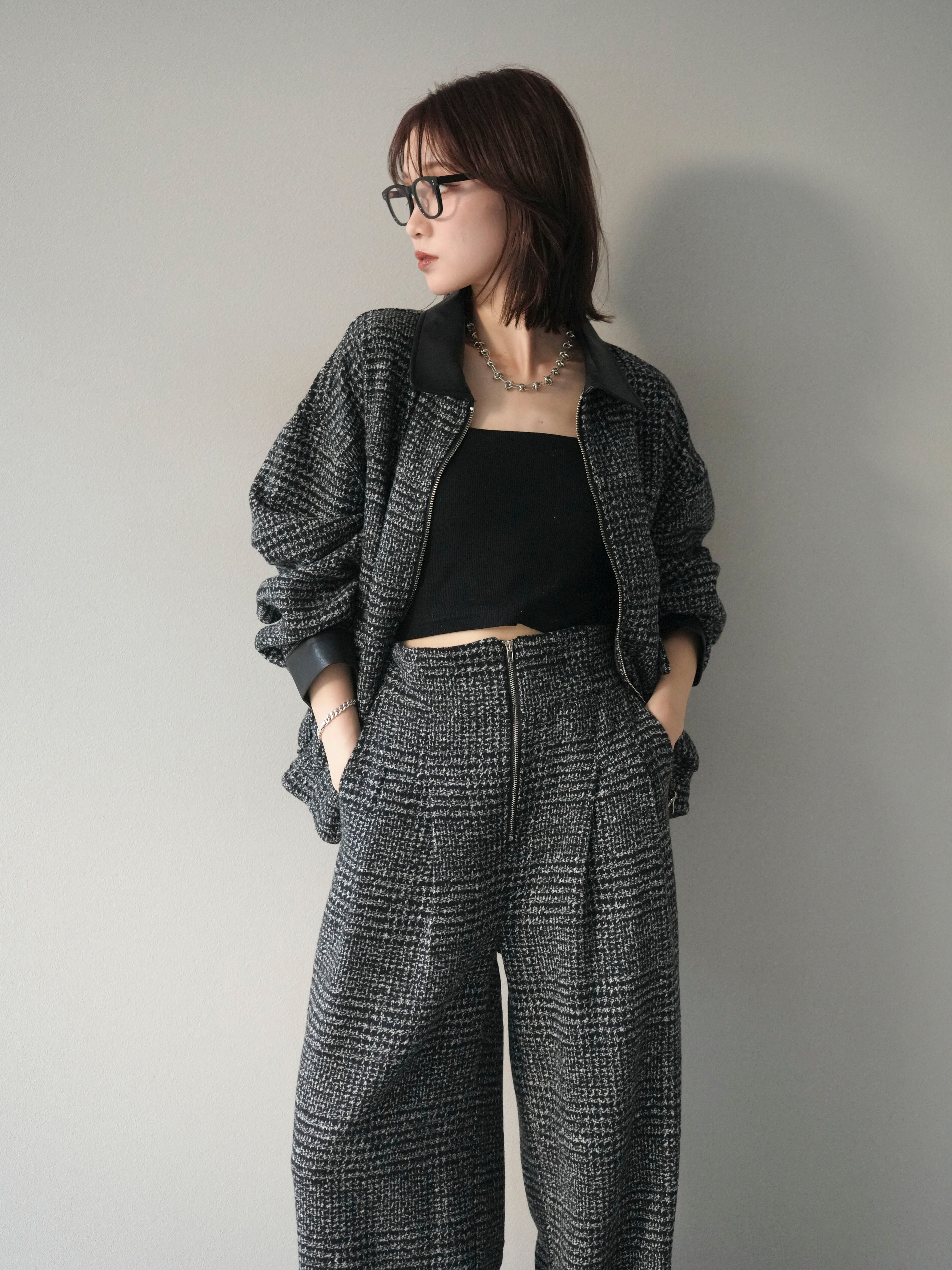 ツイードジャケット(ブラック) WEB限定商品】黒ツイードジャケット セットアップ着用可【AOKI