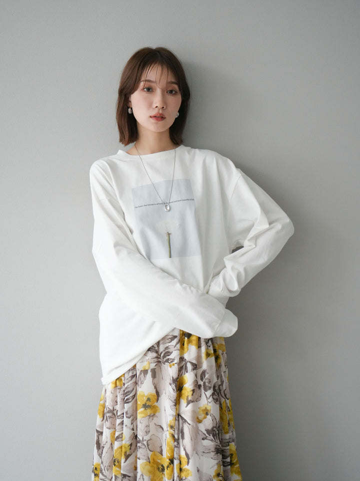 [予約]フラワーフォトプリントBIGロンT /オフ2