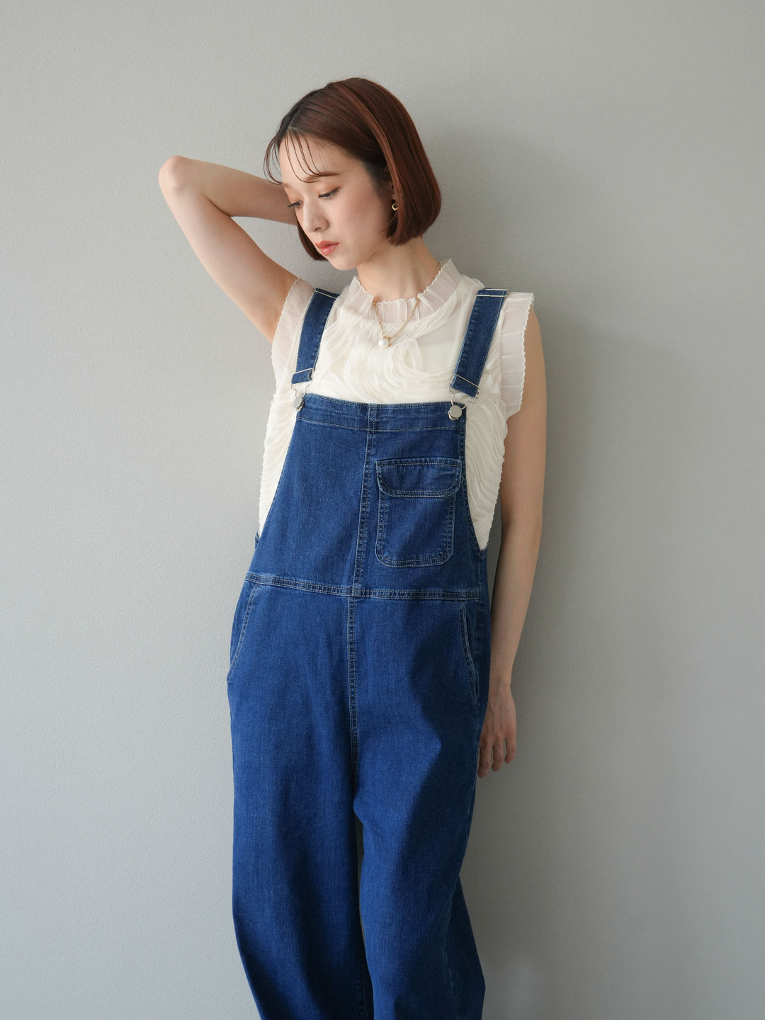 [SET]チュールジャガードノースリブラウス+チュールジャガードノースリブラウス(2set)