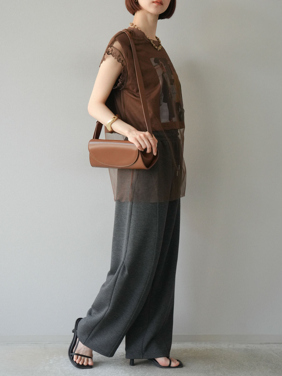 [預購] Light Punch Curve 褲子/炭灰色