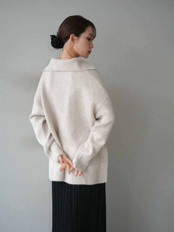 [SET]スキッパーオーバーニットプルオーバー+選べるアクセセット(2set)