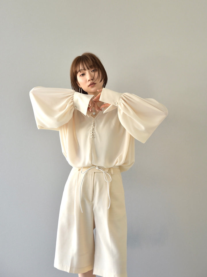 [予約]TUCK CHIFFON BLOUSE/IVORY