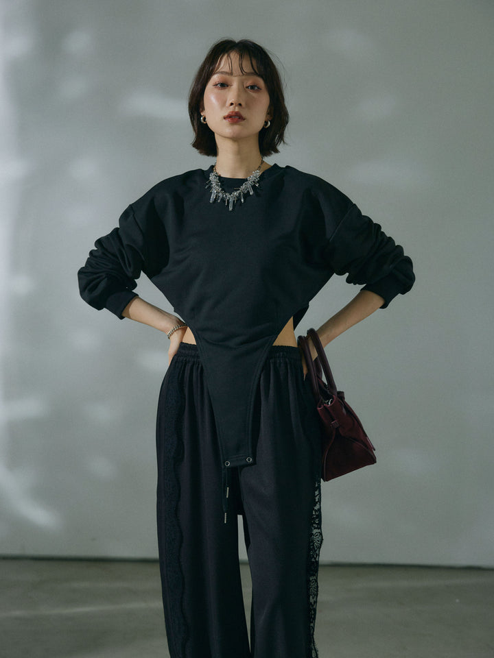 [予約]スウェットボディスーツ/black