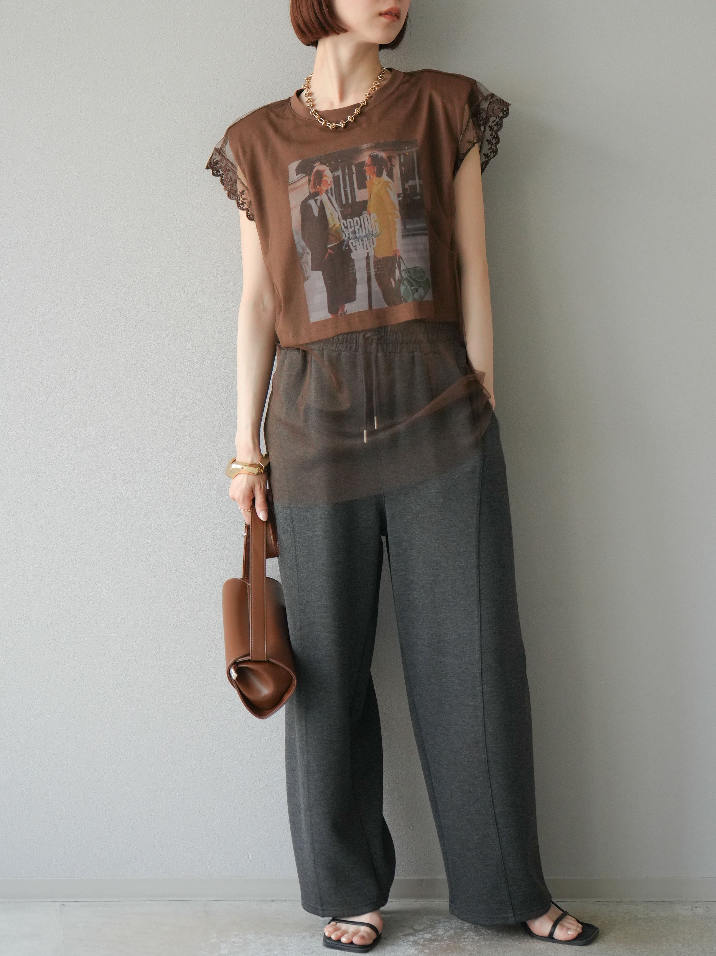 HikariK ページ 予約]ライトポンチカーブパンツ/チャコール – Lumier