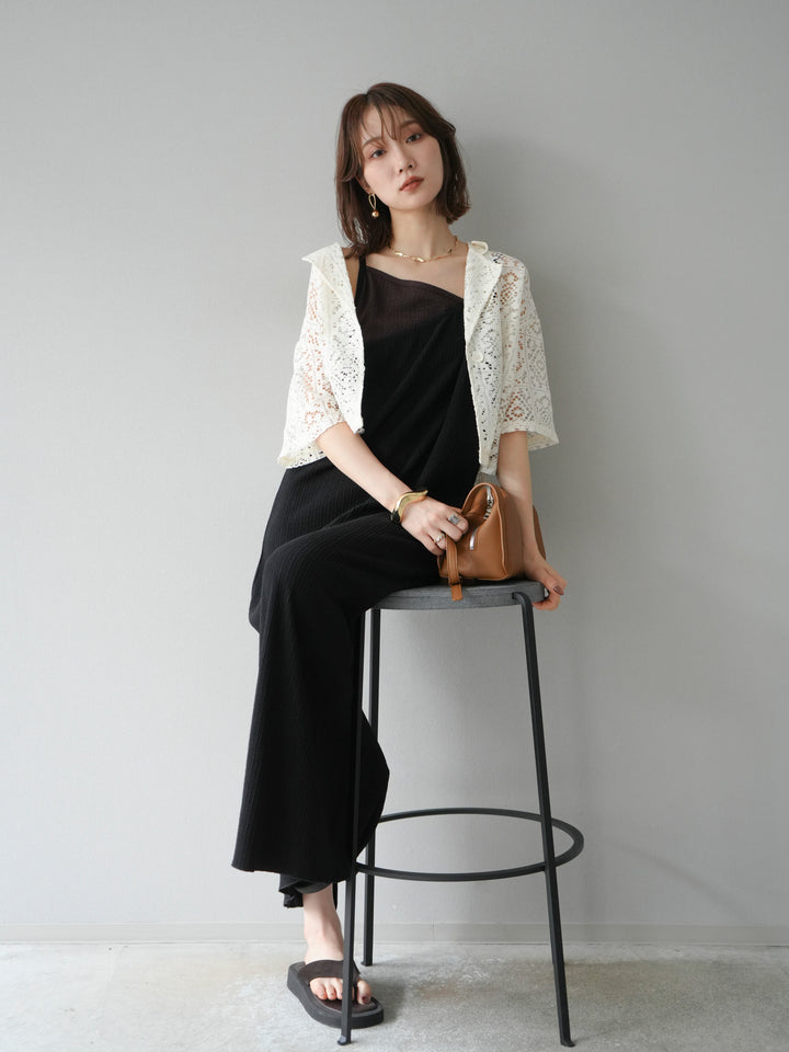 [予約]レースハーフショートジャケット/アイボリー