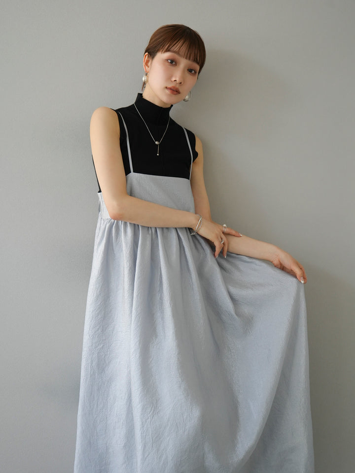 [Pre-order] Sheer Washer Volume Cami Dress/Gray