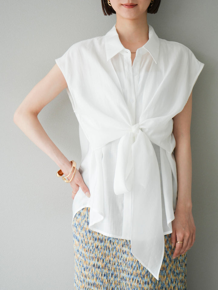 [SET]フロントタイシアーブラウス+選べるアクセセット(2set)