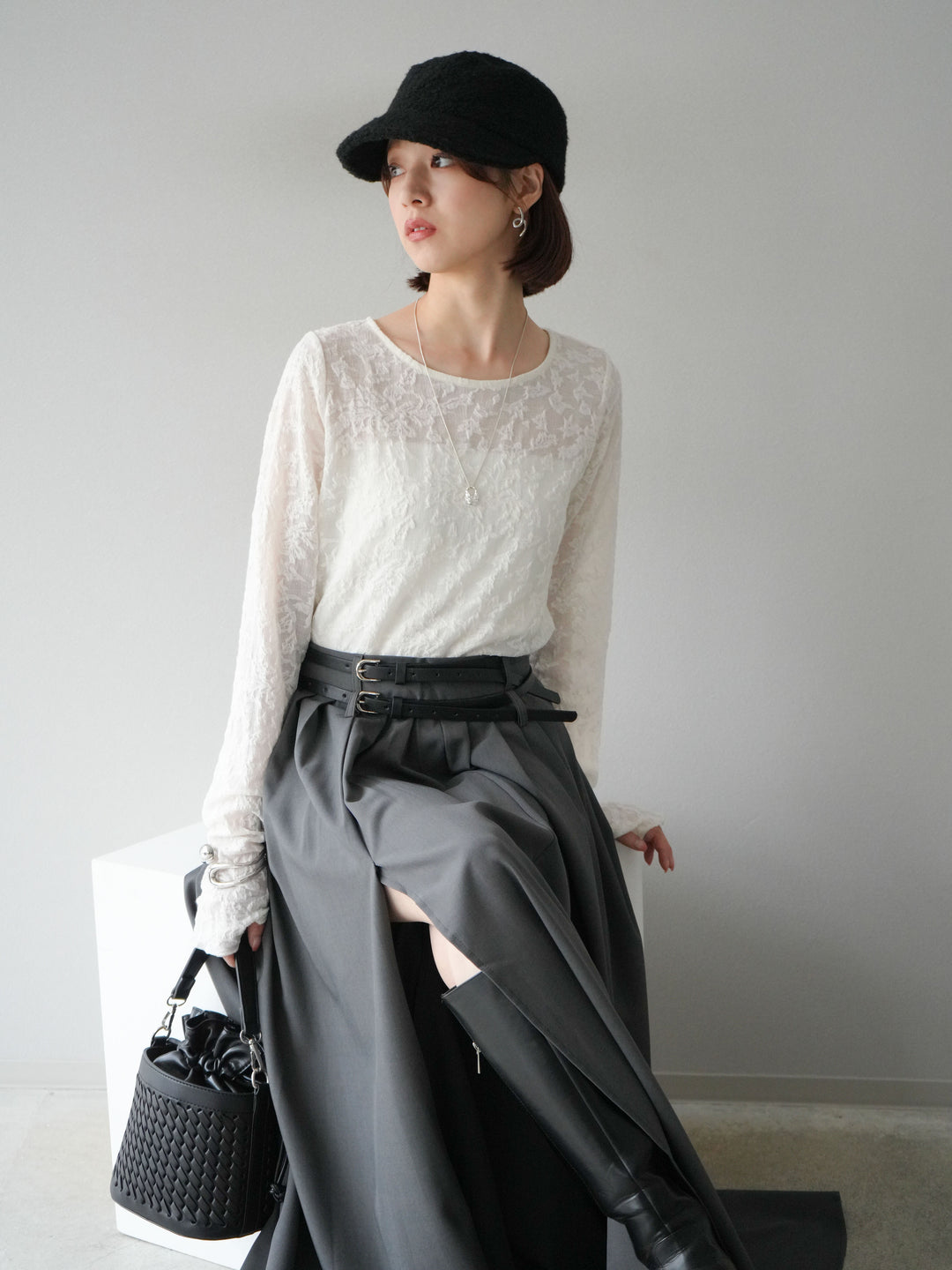 [予約]シアージャガードトップス/アイボリー